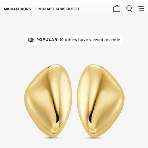 Michael Kors Sculpted Gold Earrings